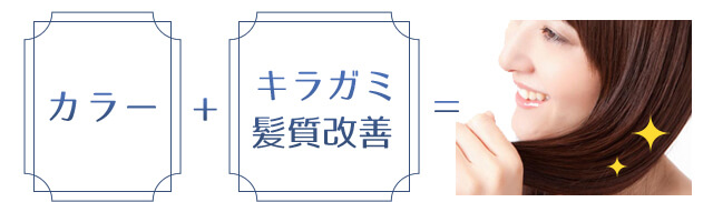 カラー+キラガミ髪質改善